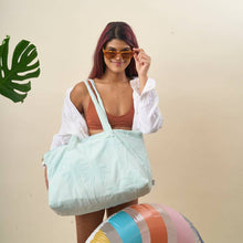 Load image into Gallery viewer, Terry Tote-Aqua Palm - Growing Fond