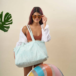 Terry Tote-Aqua Palm - Growing Fond