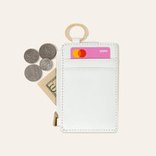 Load image into Gallery viewer, Solid Keychain Card Wallet - White - Growing Fond