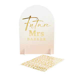 Future Mrs Sign With X1 Sticker Sheet - Growing Fond