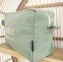 Load image into Gallery viewer, Embroidered Toiletry Bag “Pretty as a..” - Growing Fond