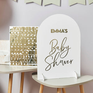 Baby Shower Sign & X1 Sticker Sheets (Sign Height 42Cm & Len - Growing Fond