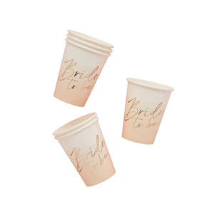 Bride To Be Paper Cups 8 Pack - Growing Fond