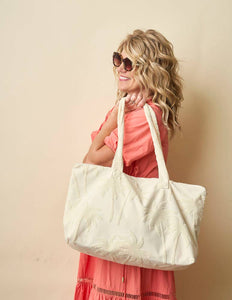 Terry Tote-Cream Palm - Growing Fond