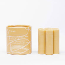 Load image into Gallery viewer, Ochre daisy pillar candle - Growing Fond