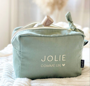 Embroidered Toiletry Bag “Pretty as a..” - Growing Fond