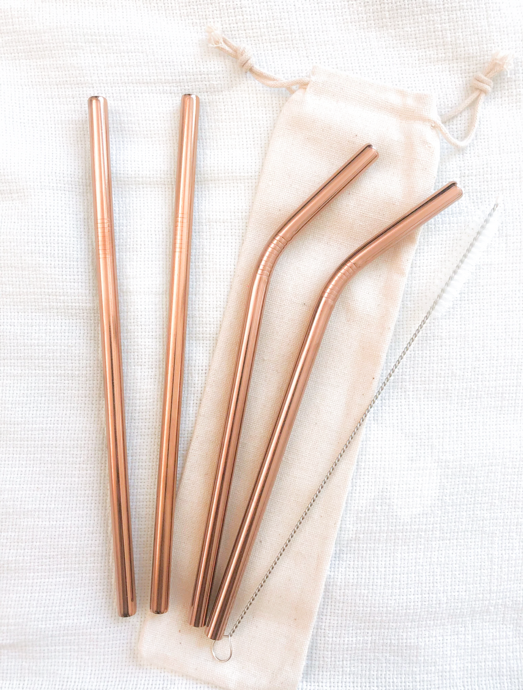 Standard Eco Straw Set - Rose Gold - Growing Fond