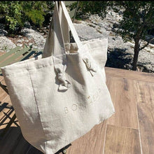 Load image into Gallery viewer, “Bonheur” Linen Tote - Growing Fond