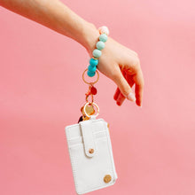 Load image into Gallery viewer, Solid Keychain Card Wallet - White - Growing Fond