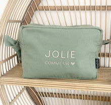 Load image into Gallery viewer, Embroidered Toiletry Bag “Pretty as a..” - Growing Fond