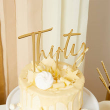 Load image into Gallery viewer, Gold &#39;Thirty&#39; Acrylic Cake Topper - Growing Fond