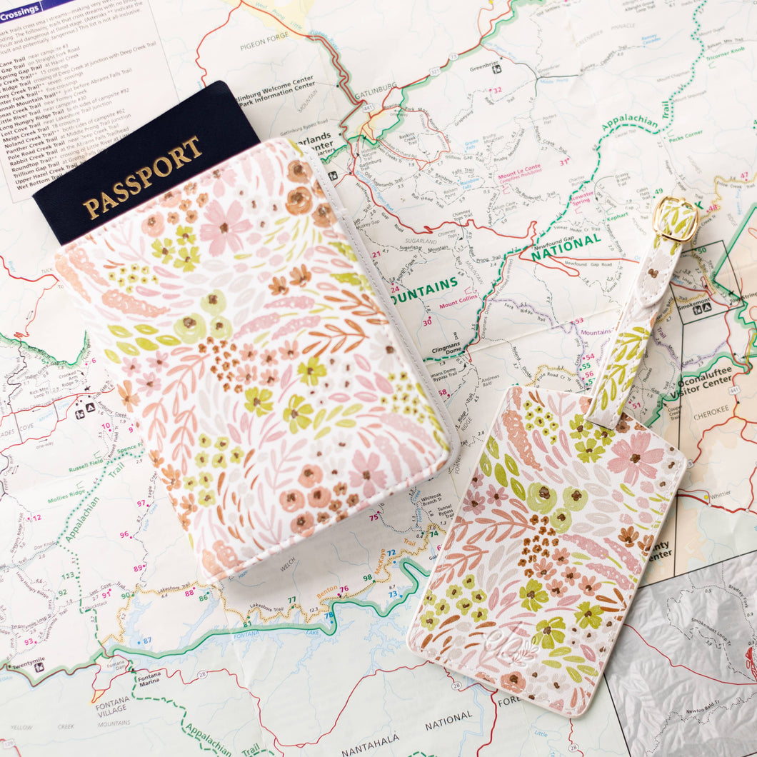 Limelight Floral Passport Cover - Growing Fond