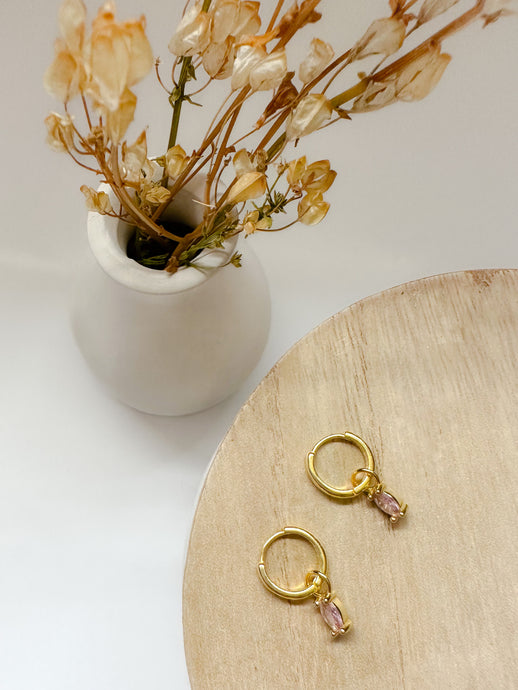 Tanya Earrings - Pink - Growing Fond