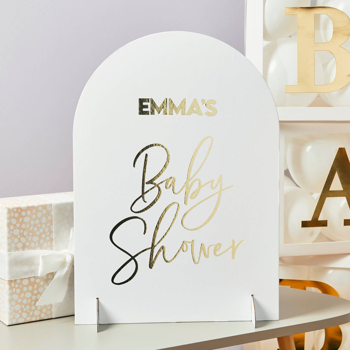 Baby Shower Sign & X1 Sticker Sheets (Sign Height 42Cm & Len - Growing Fond