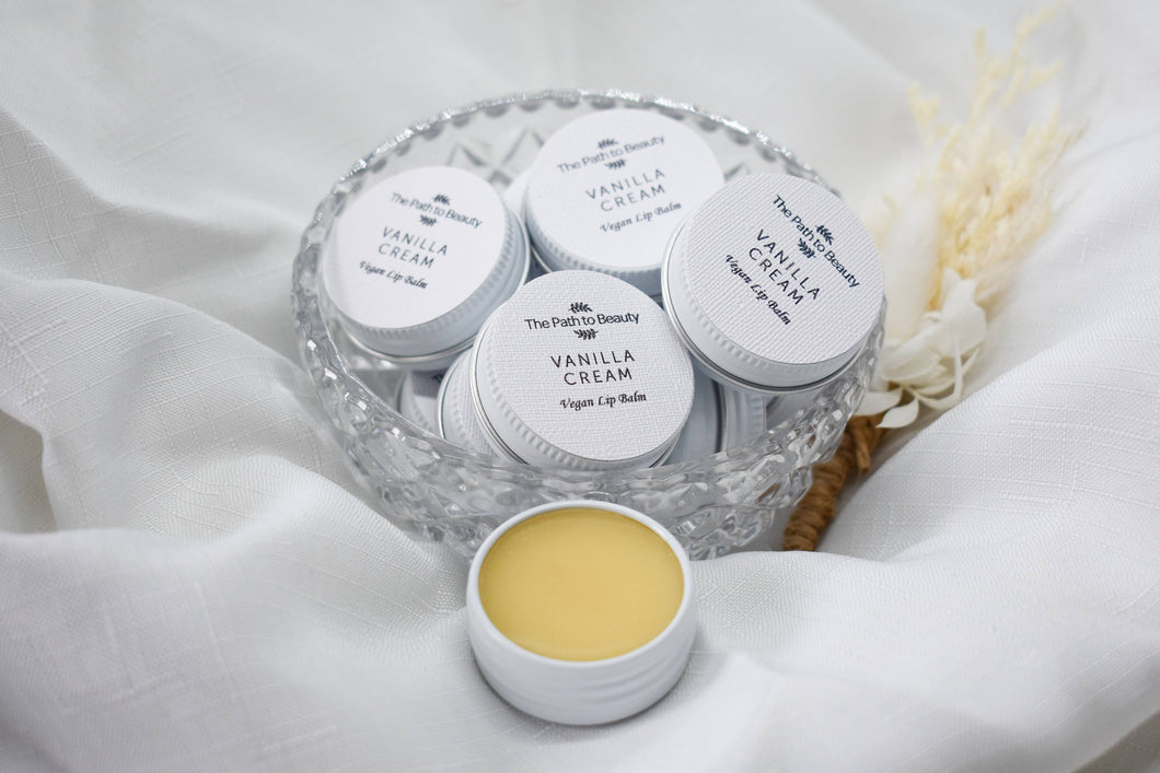 Vegan Lip Balm - Vanilla Cream - Growing Fond