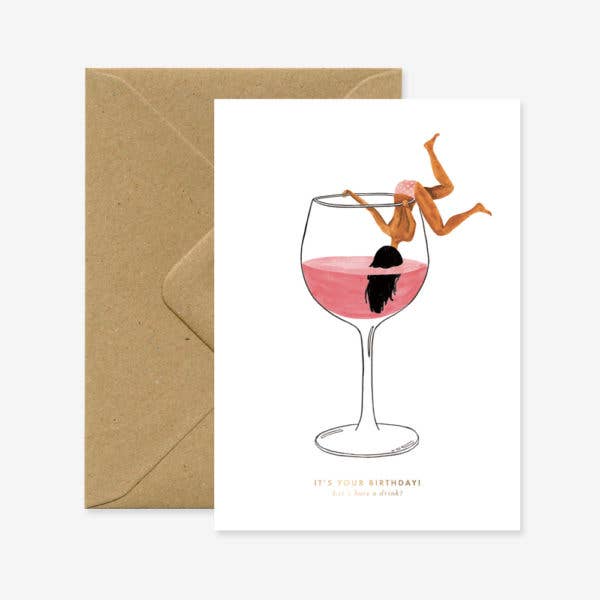 Just a drink Card - Growing Fond