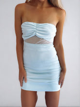 Load image into Gallery viewer, Moonlight Mini Dress - Light Blue - Growing Fond