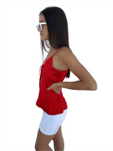 Load image into Gallery viewer, LUXE SILK Amore Top - Red - Growing Fond