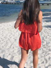 Load image into Gallery viewer, Fierce Playsuit - Dark coral red - Growing Fond