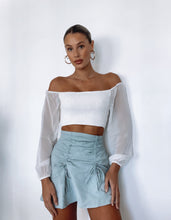 Load image into Gallery viewer, Sugar Off Shoulder Crop Top - White - Growing Fond
