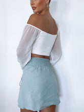 Load image into Gallery viewer, Sugar Off Shoulder Crop Top - White - Growing Fond