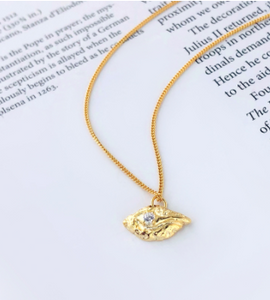 Evil Eye Necklace - Gold - Growing Fond