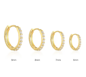 Ines Earrings - 7mm Gold - Growing Fond