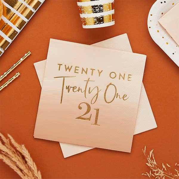 Twenty One Paper Napkins 16 Packs - Growing Fond