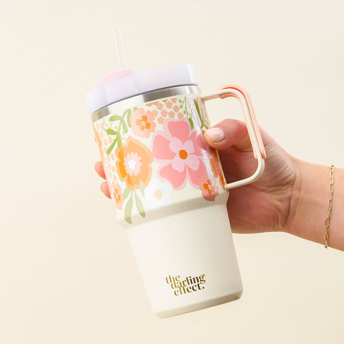20 oz Mini On-The-Go-Beyond Blooms Pink Orange - Growing Fond