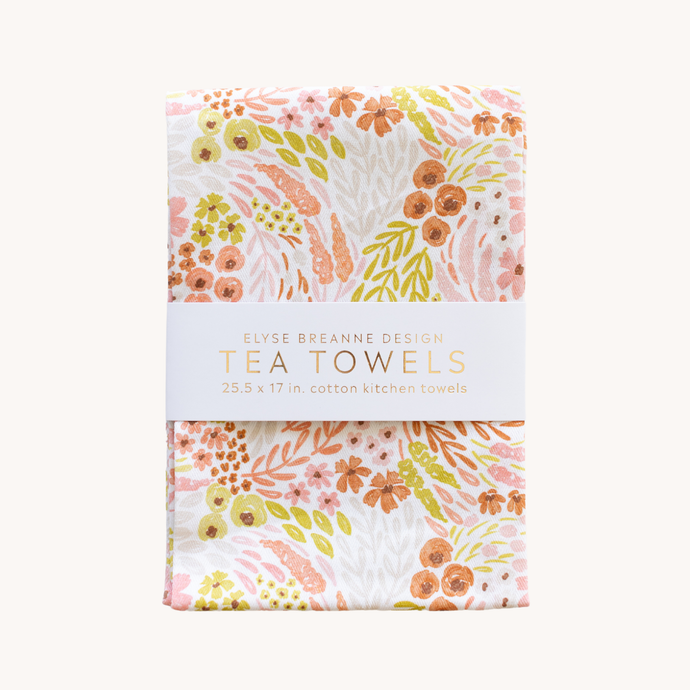 Pack of 2 Limelight Floral Tea Towels - Growing Fond