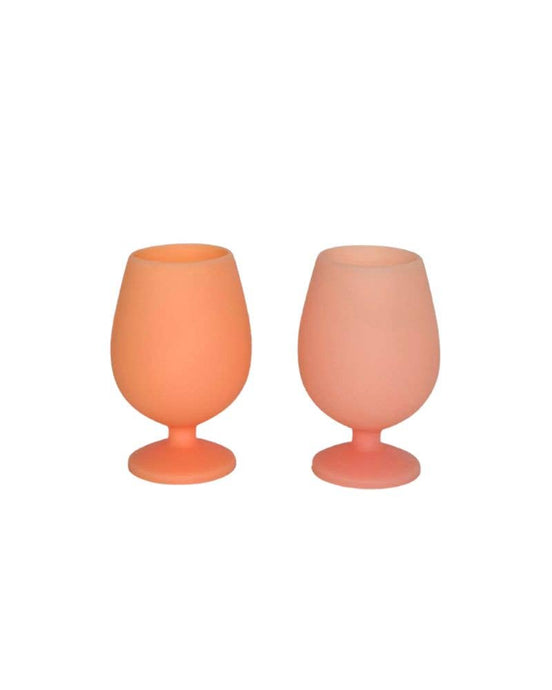 Peach + Petal Wine Glasses - Growing Fond