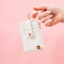 Load image into Gallery viewer, Solid Keychain Card Wallet - White - Growing Fond
