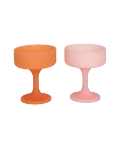 Peach + Petal Cocktail Glasses - Growing Fond